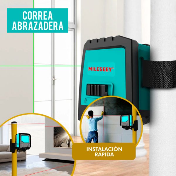 Nivel Laser Verde 4 ángulos Magnético Autonivel + Pilas AA - Image 2