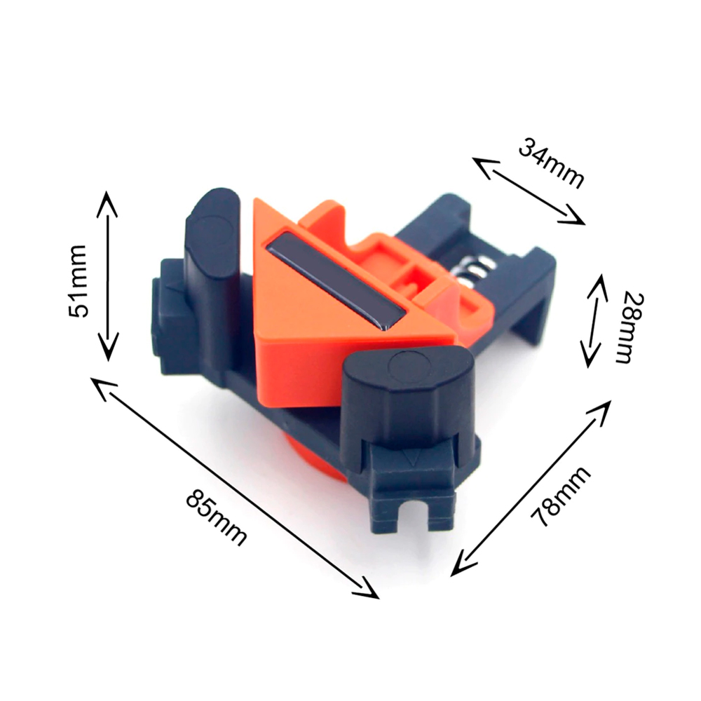 Prensa Abrazadera ABS (Kit 04 Piezas) 90° Super Resistente - Image 3